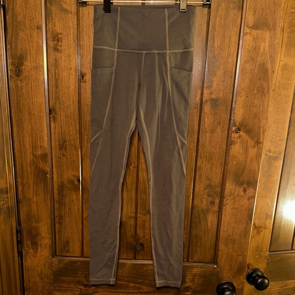Athleta Leggings Womens XXS Olive Green Good High Waisted Pockets